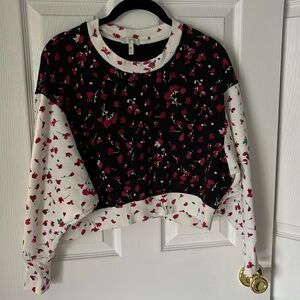 EUC Joie Caleigh floral cropped sweatshirt, sz XS
